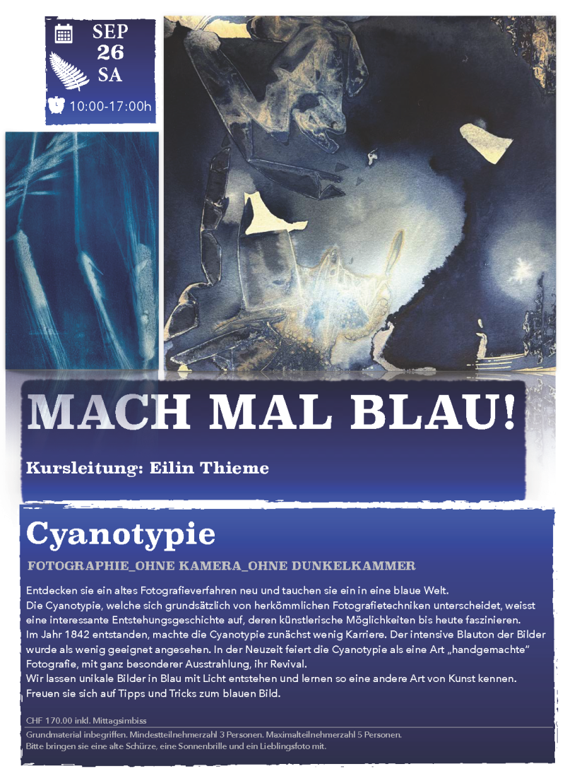 Cyanotypie Kurs Fehraltorf