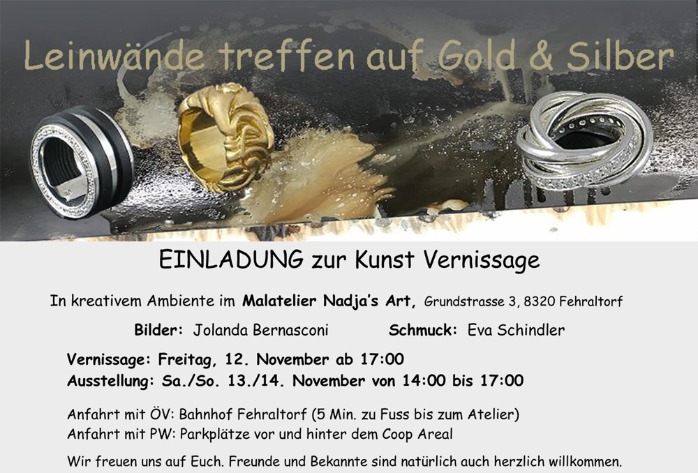 Leinwand trifft auf Gold&Silber